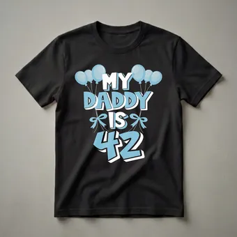My Daddy Is 42 Years Old 42nd Birthday T-Shirt for Fathers