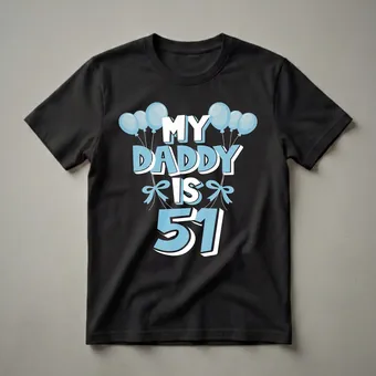 My Daddy Is 51 Years Old 51st Birthday T-Shirt for Fathers