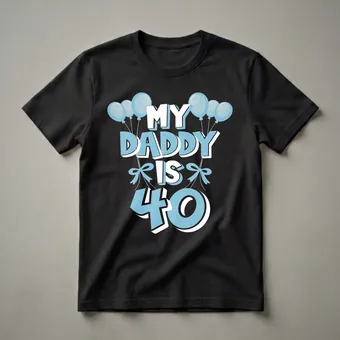 My Daddy Is 40 Years Old 40th Birthday Celebration T-Shirt