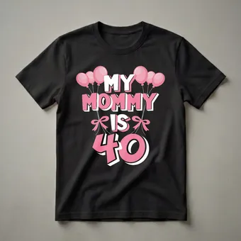 My Mommy Is 40 Years Old 40th Birthday Queen Graphic T-Shirt