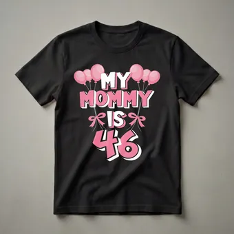 My Mommy Is 46 Years Old 46th Birthday Mom T-Shirt