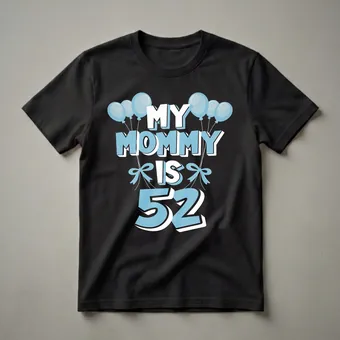 My Mommy Is 52 Years Old 52nd Birthday Mom T-Shirt