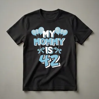 My Mommy Is 42 Years Old 42nd Birthday Mom T-Shirt