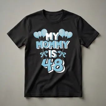 My Mommy Is 48 Years Old 48th Birthday Mom T-Shirt