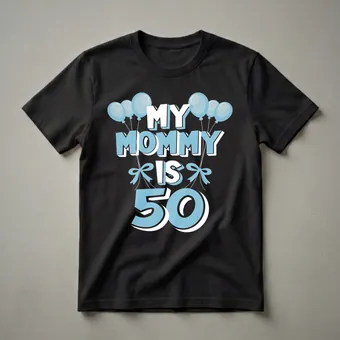 My Mommy Is 50 Years Old 50th Birthday T-Shirt for Mom