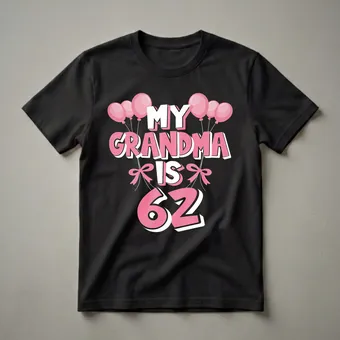 My Grandma Is 62 - 62nd Birthday Queen Graphic T-Shirt