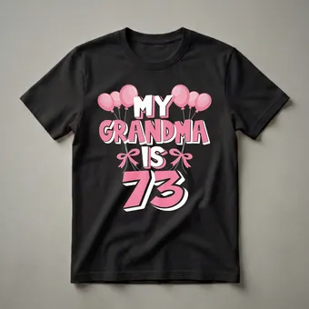 73rd Birthday Queen Grandma Graphic T-Shirt for Women