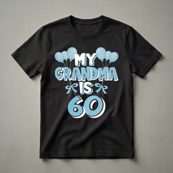 My Grandma Is 60 Nanny 60th Birthday Graphic T-Shirt