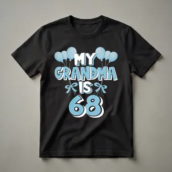 My Grandma Is 68 Nanny 68th Birthday Graphic T-Shirt