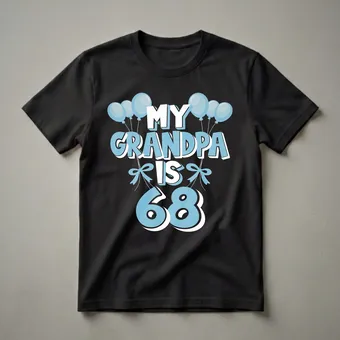 My Grandpa Is 68 Years Old 68th Birthday T-Shirt for Grandfathers