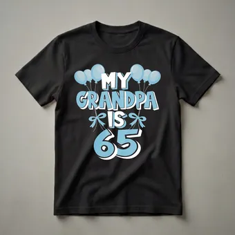 My Grandpa Is 65 Years Old 65th Birthday Grandad T-Shirt