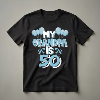 My Grandpa Is 50 Years Old 50th Birthday T-Shirt for Grandads