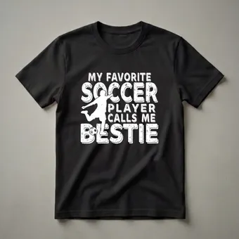 My Favorite Soccer Player Calls Me Bestie Graphic T-Shirt