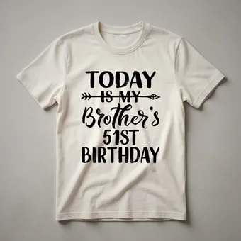 51st Birthday Brother Graphic T-Shirt for Milestone Celebrations