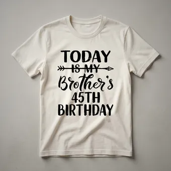 45th Birthday Brother Graphic T-Shirt for Milestone Celebrations