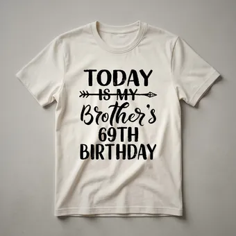 69th Birthday Brother Graphic T-Shirt for His Celebration