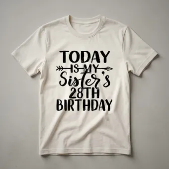 Sister's 28th Birthday Queen Graphic T-Shirt for Her