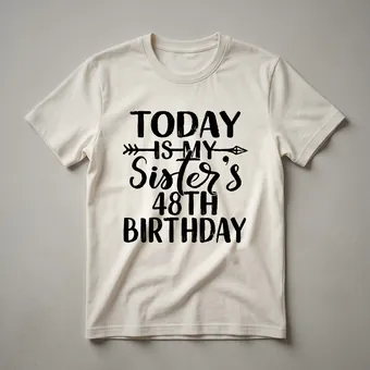 48th Birthday Sister Graphic T-Shirt for Her Birthday Celebration