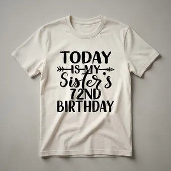 72nd Birthday Sister Graphic T-Shirt for Her Special Day