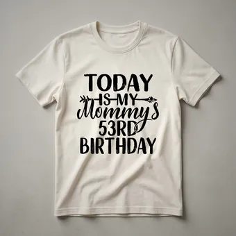 Mom's 53rd Birthday Queen Graphic T-Shirt for Women