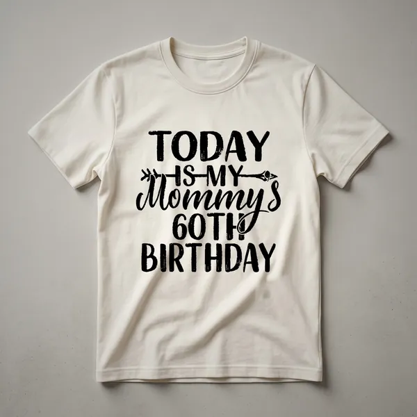 Today Is My Mommy's 60th Birthday Graphic T-Shirt for Moms