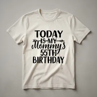 55th Birthday Queen Graphic T-Shirt for Mom