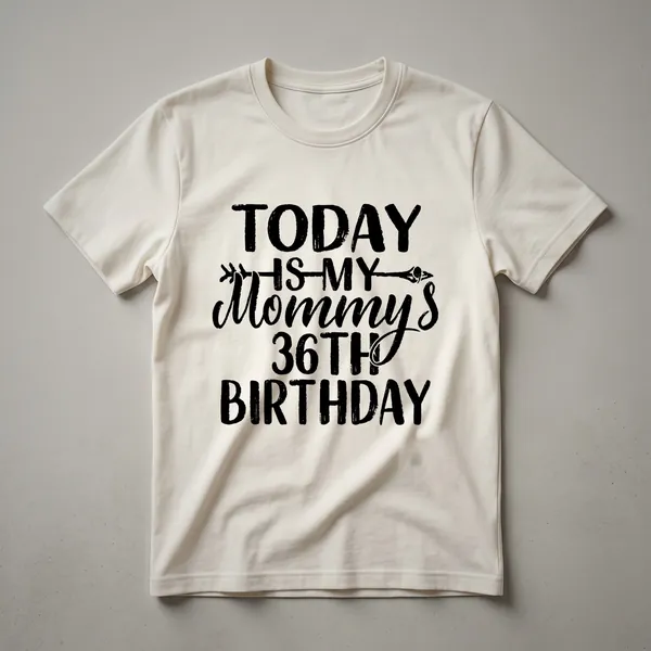 Today Is My Mommy's 36th Birthday Graphic T-Shirt for Mom