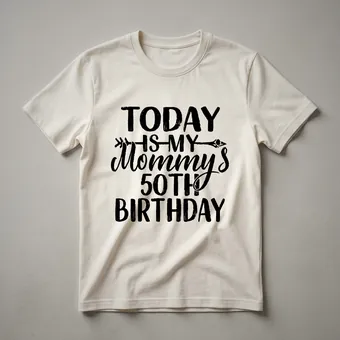 Today Is My Mommy's 50th Birthday Graphic T-Shirt for Mom