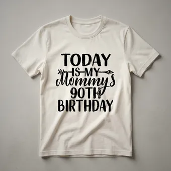 Mom's 90th Birthday Celebration Graphic T-Shirt for Her