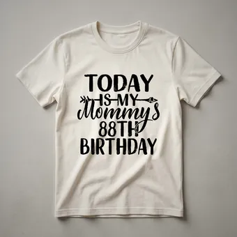 88th Birthday Mom T-Shirt | Today Is My Mommy's Birthday