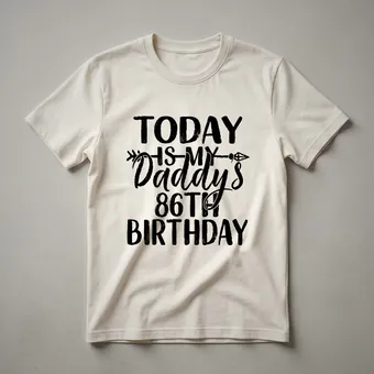 Daddy's 86th Birthday Celebration Graphic T-Shirt for Dad