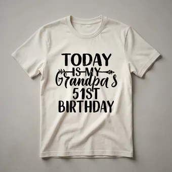 51st Birthday Fabulous Graphic T-Shirt for Grandpas