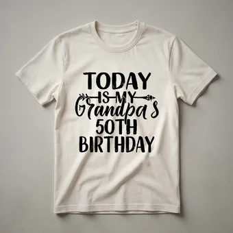 Grandpa's 50th Birthday Party Graphic T-Shirt for Men