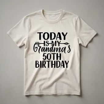 50 & Fabulous Nana Birthday T-Shirt for Women