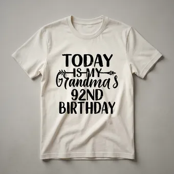 92nd Birthday Queen Crown Graphic T-Shirt for Nana