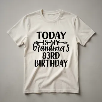 83rd Birthday Queen Floral Graphic T-Shirt for Nana