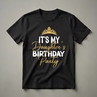 It's My Daughter's Birthday Party T-Shirt for Proud Parents
