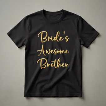 Bride's Brother Wedding Party Role Graphic T-Shirt