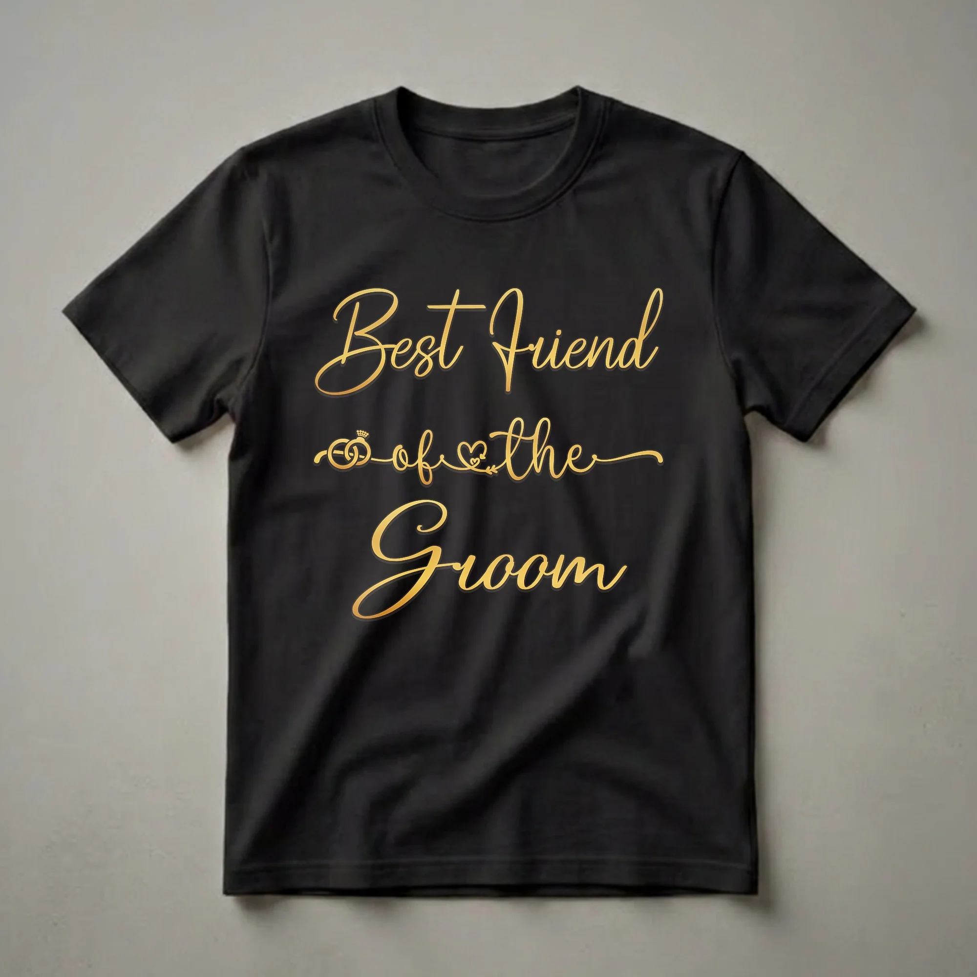 Best Friend of the Groom Wedding Party Script T-Shirt