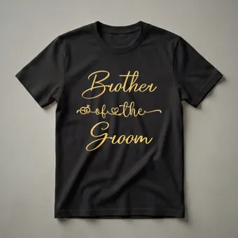 Brother of the Groom Wedding Party T-Shirt for Groomsmen