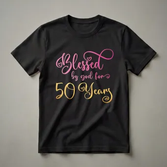 Blessed by God for 50 Years 50th Birthday T-Shirt for Women