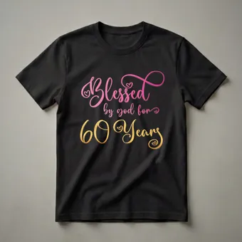 Blessed by God for 60 Years 60th Birthday T-Shirt for Women