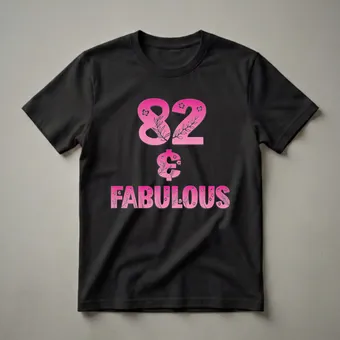 82nd Birthday Queen Fabulous Floral Graphic Floral T-Shirt for Women