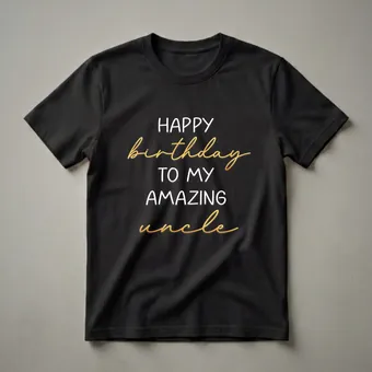 Happy Birthday To My Uncle Graphic T-Shirt for Birthday Celebrations