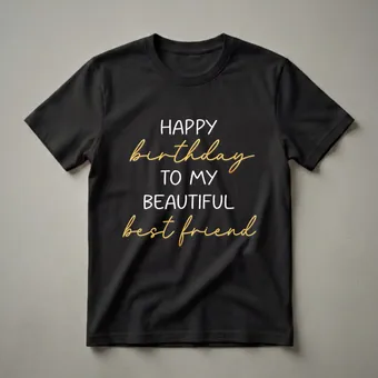 Happy Birthday To My Beautiful Best Friend T-Shirt