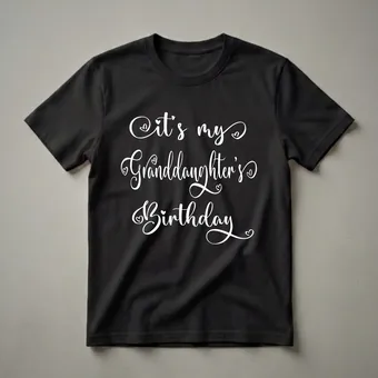 It's My Granddaughter's Birthday Party Matching T-Shirt for