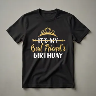 It's My Best Friend's Birthday Queen Graphic T-Shirt