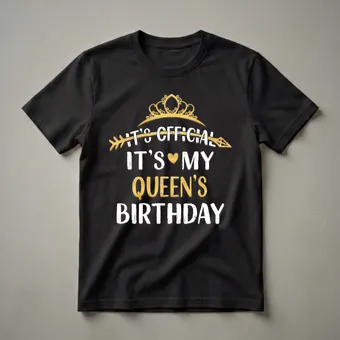 It's Official It's My Queen's Birthday Graphic T-Shirt
