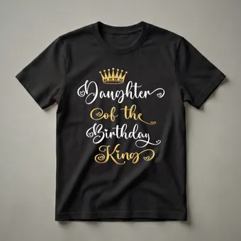 Daughter of the Birthday King Matching Family Birthday T-Shirt