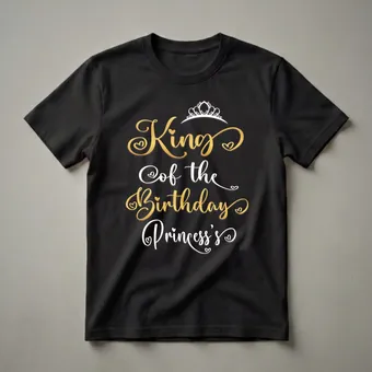 King of the Birthday Princess's Matching Family Birthday T-Shirt